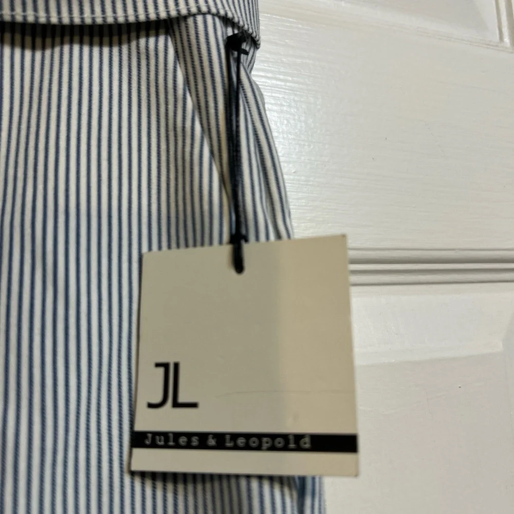 NWT Jules & Leopold Blue White Striped Belted Pull-On Capri Length Pants Size XS - Picture 5 of 10